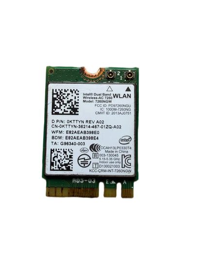 HP Intel Dual Band Wireless-AC 7260NGW WiFi Card G96340-003