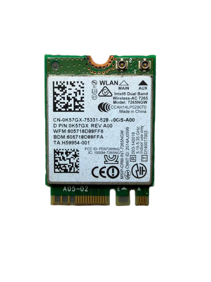Intel 7265NGW WiFi Bluetooth Card M.2 2230 NGFF for Dell HP Lenovo ASUS